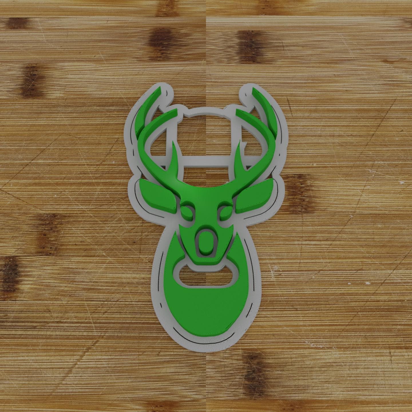 Reindeer Head 4 Cookie Cutter | Detailed Christmas Design | Festive Baking Tool