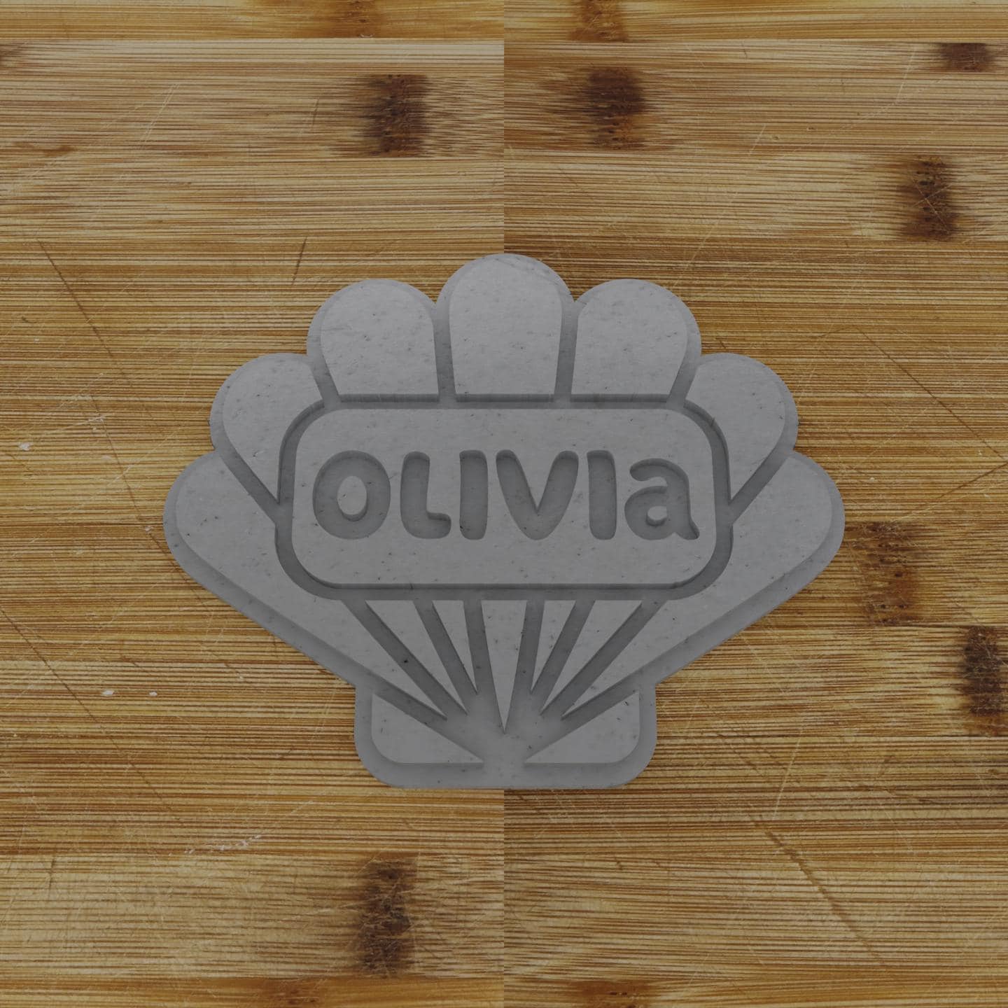 Personalized Seashell Cookie Cutter & Stamp | Personalization | Custom Embosser