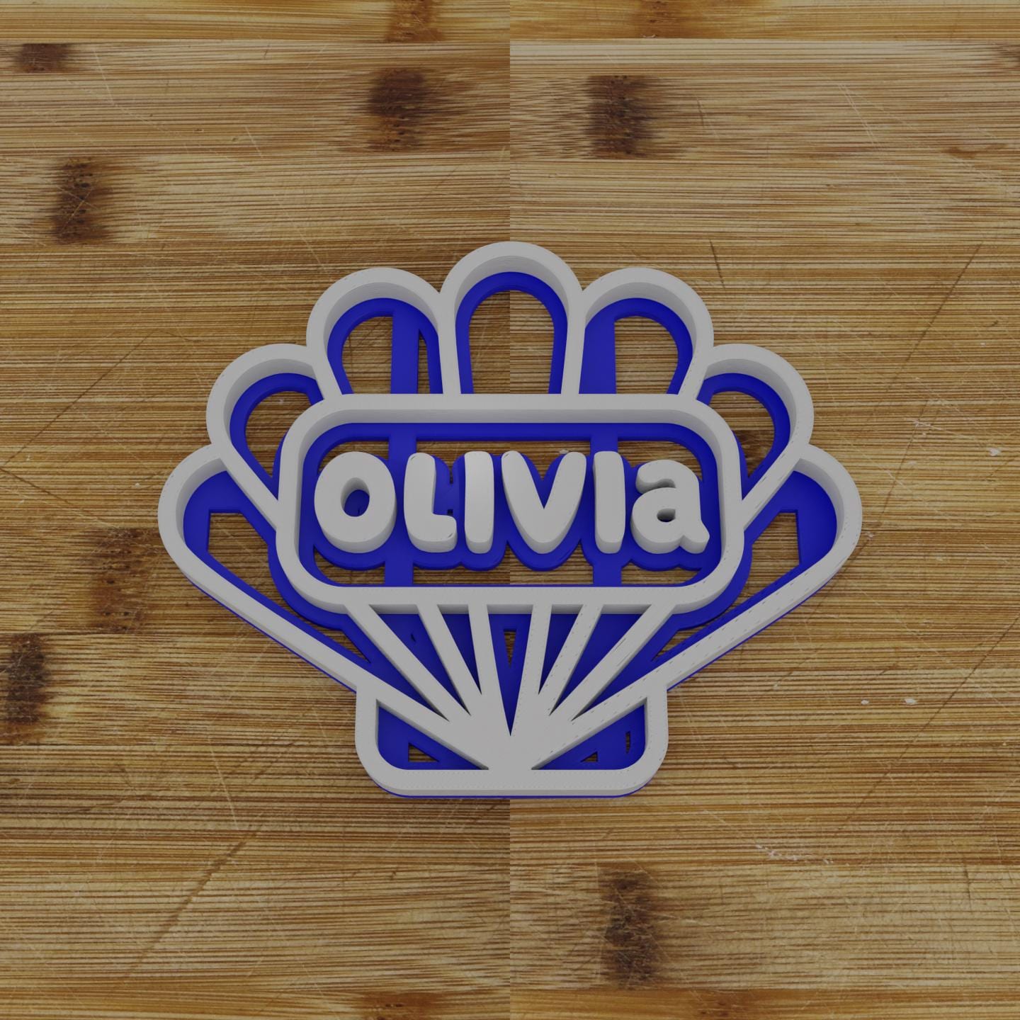 Personalized Seashell Cookie Cutter & Stamp | Personalization | Custom Embosser