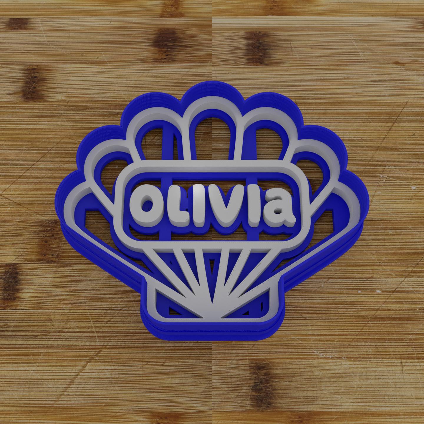 Personalized Seashell Cookie Cutter & Stamp | Personalization | Custom Embosser