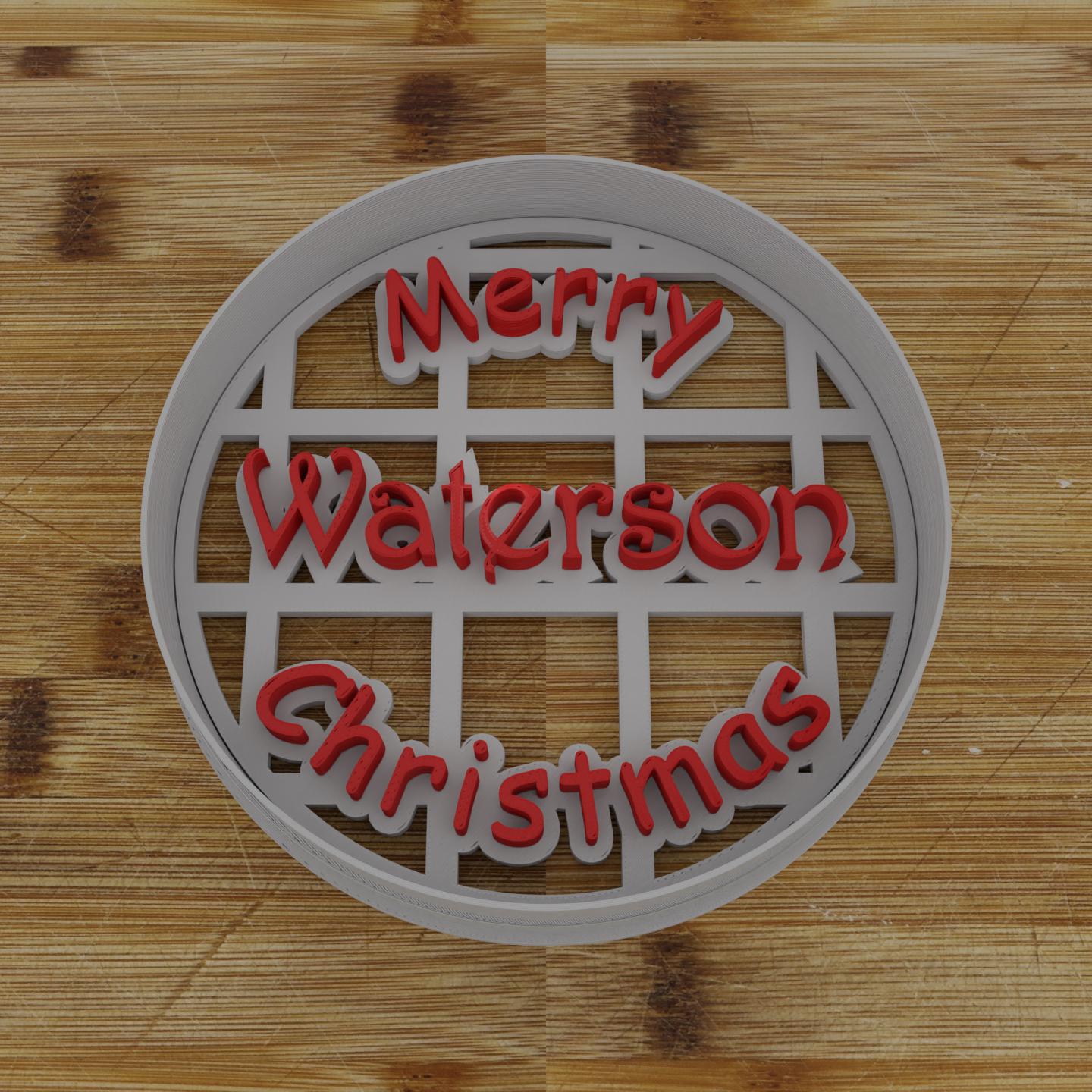 Merry Christmas Family Name Cookie Cutter