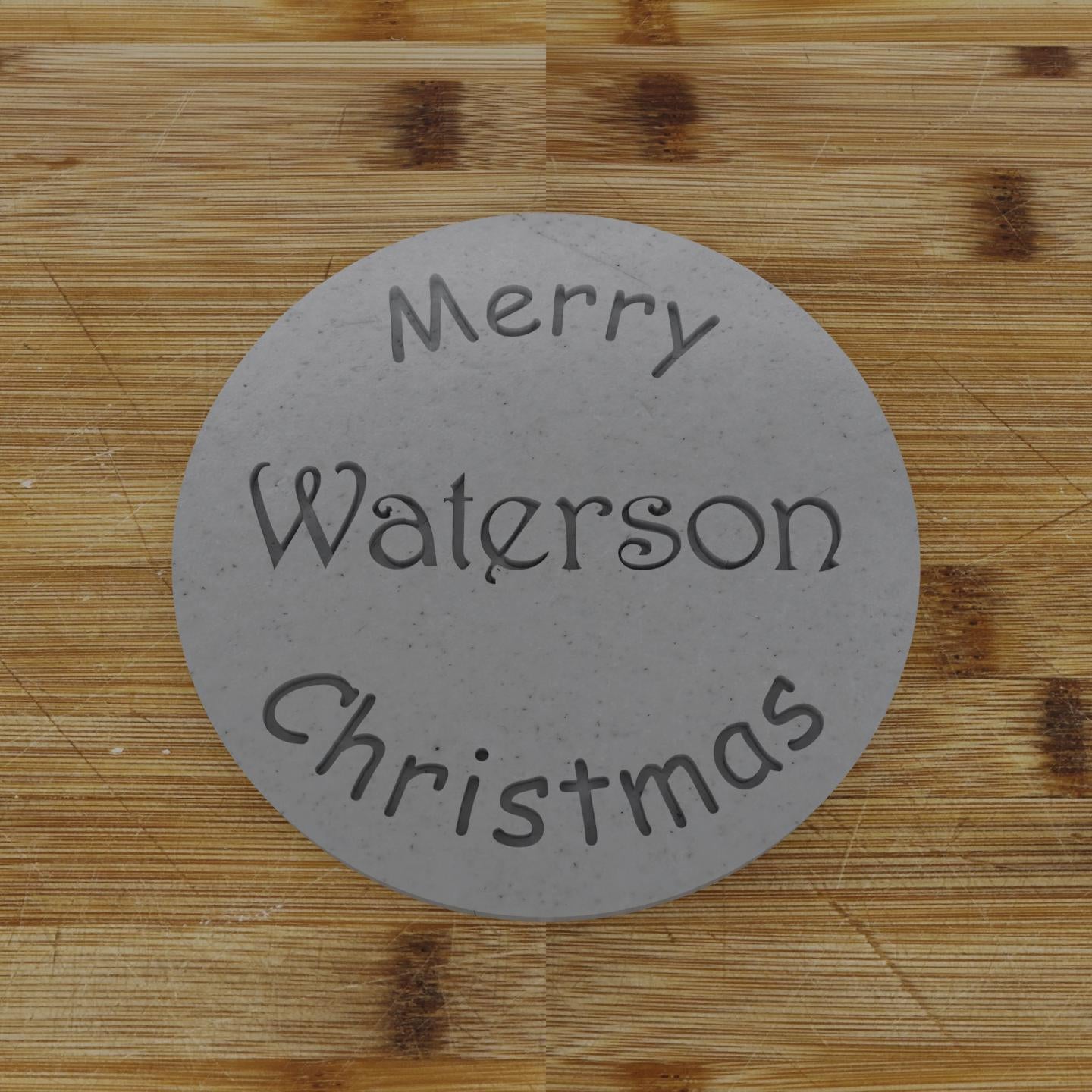 Merry Christmas Family Name Cookie Cutter