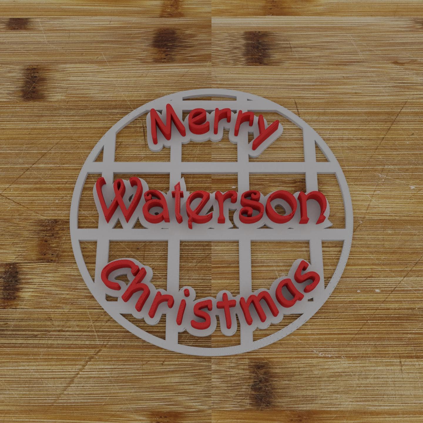 Merry Christmas Family Name Cookie Cutter