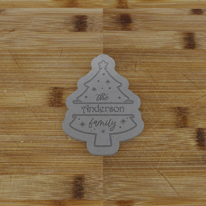 Merry Christmas Family Name Cookie Cutter | Holiday Cookie Cutter | Christmas Cookie Cutter