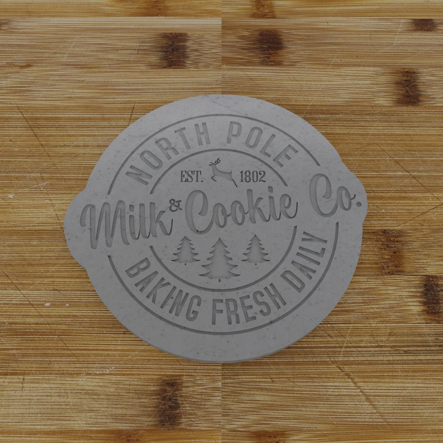 North Pole Milk & Cookie Co. Cookie Cutter | Holiday Cookie Cutter | Santa's Cookies