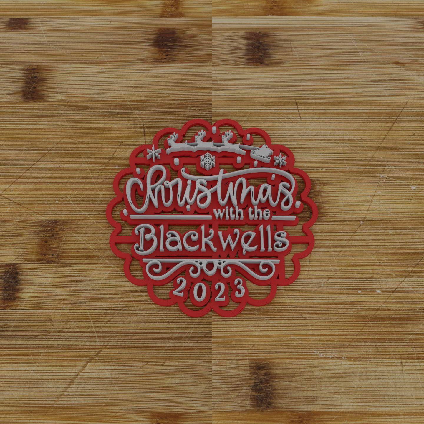 Merry Christmas Family Name Cookie Cutter | Holiday Cookie Cutter | Christmas Cookie Cutter