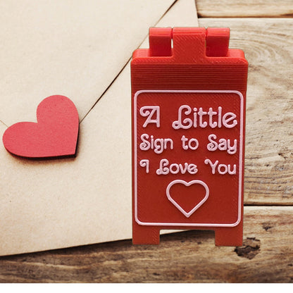 A Little Sign to Say I Love You - Mini A Frame Desk Decor - Small Gift for Girlfriend Boyfriend Wife Husband Partner