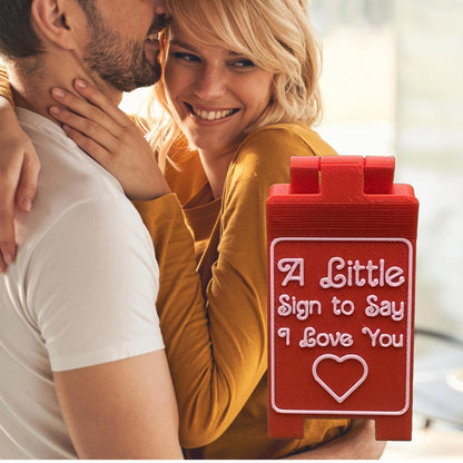 A Little Sign to Say I Love You - Mini A Frame Desk Decor - Small Gift for Girlfriend Boyfriend Wife Husband Partner