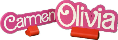 Personalized Doll Piggy Bank, Custom Name Plate, Girl Room Decor, Kids Bedroom Sign, Teacher Name Sign, Valentine's Gift | Doll Name Sign