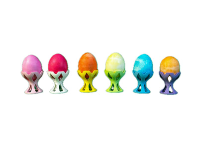 Easter Crown Egg Cups | Elegant Matte PLA Egg Holders | 3D Printed Easter Decor | Set of 6 or Individual | Easter Decor | Easter Gift