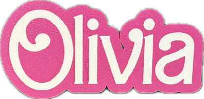 Personalized Doll Piggy Bank, Custom Name Plate, Girl Room Decor, Kids Bedroom Sign, Teacher Name Sign, Valentine's Gift | Doll Name Sign