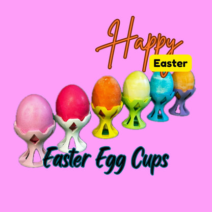 Easter Crown Egg Cups | Elegant Matte PLA Egg Holders | 3D Printed Easter Decor | Set of 6 or Individual | Easter Decor | Easter Gift