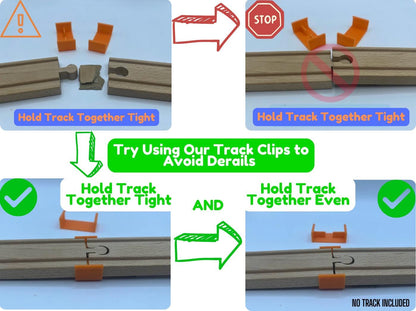 Brio-Compatible Track Clips | Set of 2 | Secure Track Together on Uneven Surfaces | Track Support