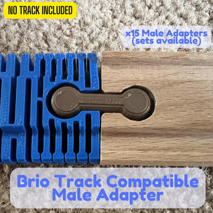 Wooden Train Track Adapter | Connects Two Female Tracks | Brio, Thomas, Hape, IKEA & More Compatible