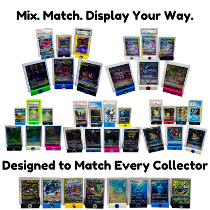 Custom Card Display Stand for PSA, BSS, CGC, Toploaders, Sleeves, Slabs, & More | Changeable Pins – Water Energy Themed