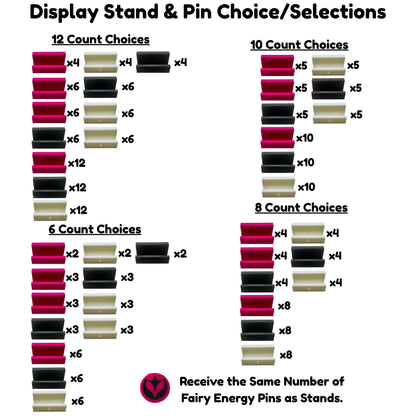 Custom Card Display Stand for PSA, BSS, CGC, Toploaders, Sleeves, Slabs, & More | Changeable Pins – Fairy Energy Themed