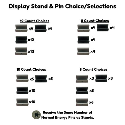 Custom Card Display Stand for PSA, BSS, CGC, Toploaders, Sleeves, Slabs, & More | Changeable Pins – Normal Energy Themed