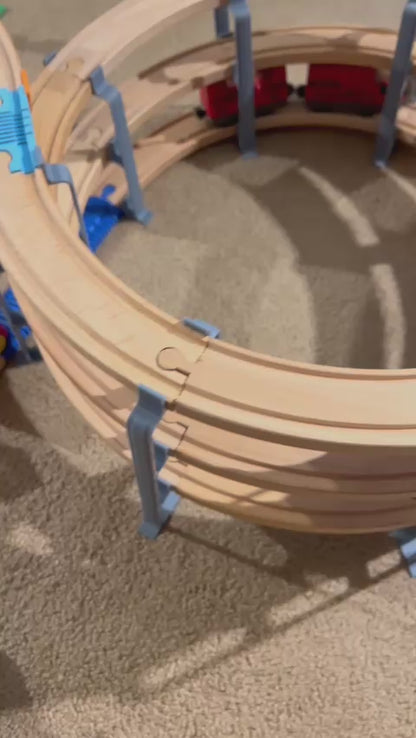 Spiral Mountain Support for Wooden Train Set | Compatible with Brio, Thomas, Hape, IKEA, Melissa and Doug