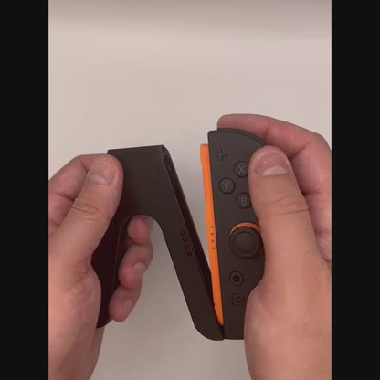 Single Player Controller for Joy-Cons – Ergonomic V-Shaped Adapter – All Black Controller Handle + Analog Stick Locks