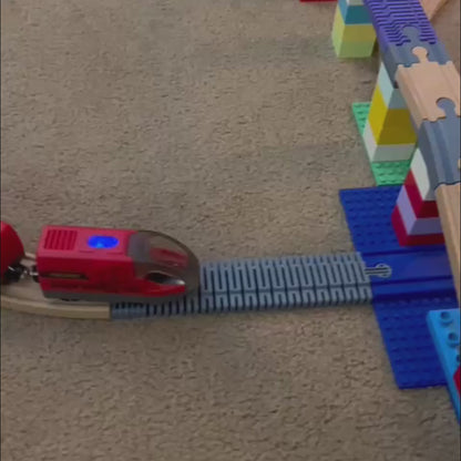 Brio Compatible Straight & Cross Duplo and Lego Track | Hape | IKEA Lillabo | BigJigs | Melissa and Doug